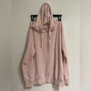 baby pink drawstring hoodie